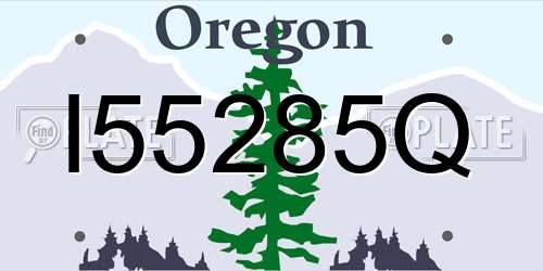 I55285Q Oregon License Plate
