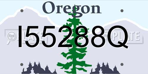 I55288Q Oregon License Plate