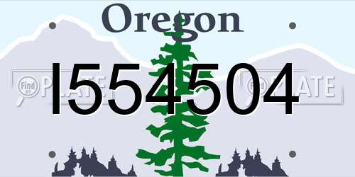 I554504 Oregon License Plate