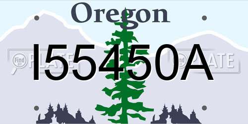 I55450A Oregon License Plate