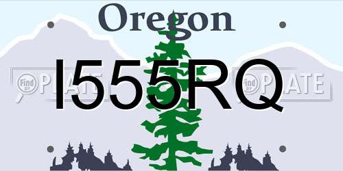 I555RQ Oregon License Plate