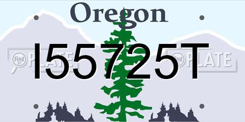 I55725T Oregon License Plate