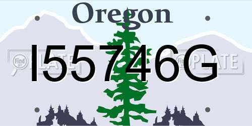 I55746G Oregon License Plate
