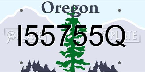 I55755Q Oregon License Plate