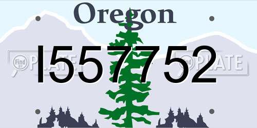 I557752 Oregon License Plate