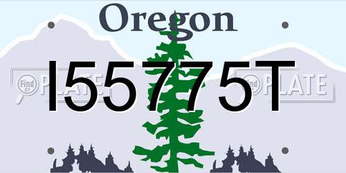 I55775T Oregon License Plate
