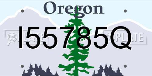 I55785Q Oregon License Plate