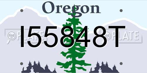 I55848T Oregon License Plate