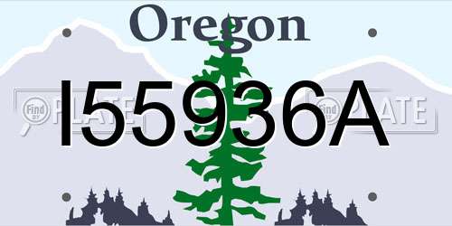 I55936A Oregon License Plate