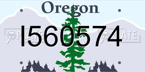I560574 Oregon License Plate