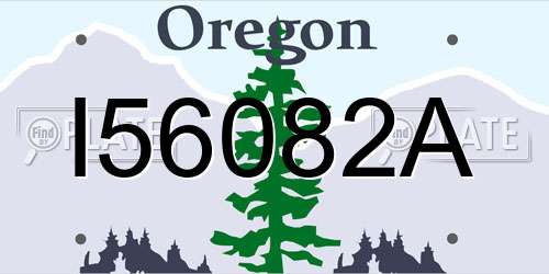 I56082A Oregon License Plate
