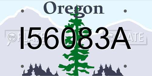 I56083A Oregon License Plate