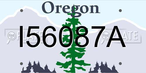 I56087A Oregon License Plate