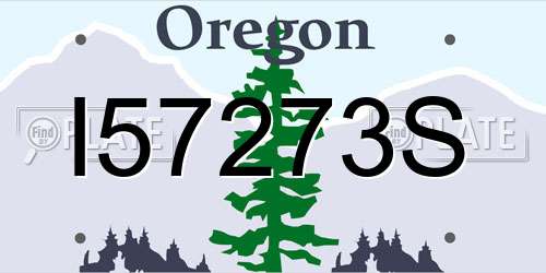 I57273S Oregon License Plate