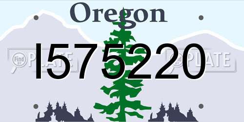 I575220 Oregon License Plate