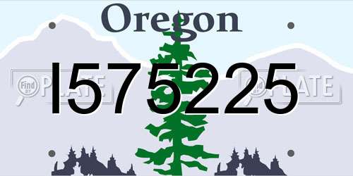 I575225 Oregon License Plate