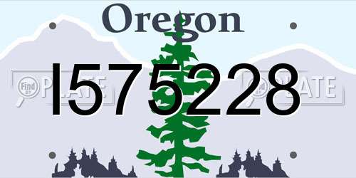 I575228 Oregon License Plate
