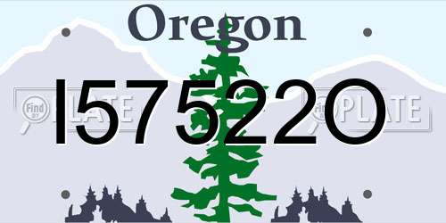 I57522O Oregon License Plate