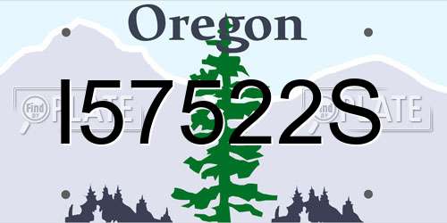 I57522S Oregon License Plate