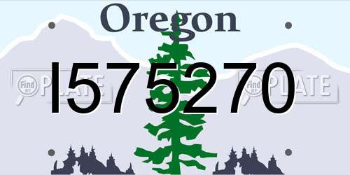 I575270 Oregon License Plate