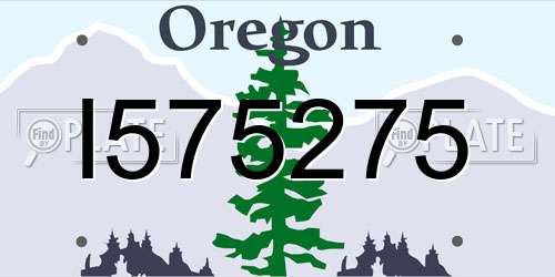 I575275 Oregon License Plate
