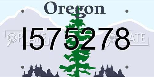 I575278 Oregon License Plate