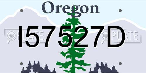 I57527D Oregon License Plate