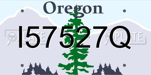 I57527Q Oregon License Plate