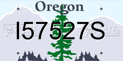 I57527S Oregon License Plate