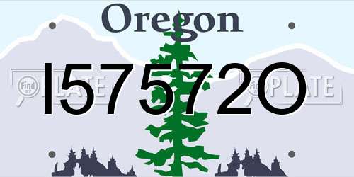 I57572O Oregon License Plate