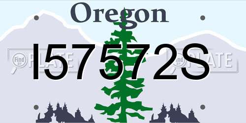 I57572S Oregon License Plate