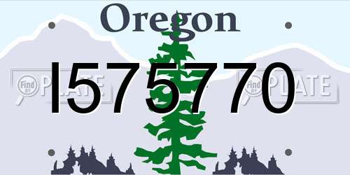 I575770 Oregon License Plate