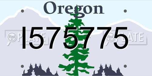 I575775 Oregon License Plate