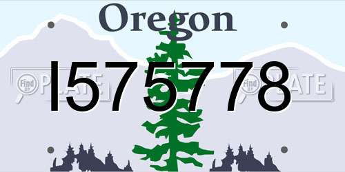 I575778 Oregon License Plate