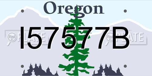 I57577B Oregon License Plate