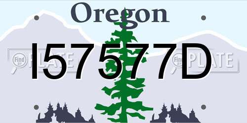I57577D Oregon License Plate