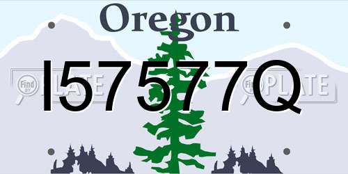 I57577Q Oregon License Plate