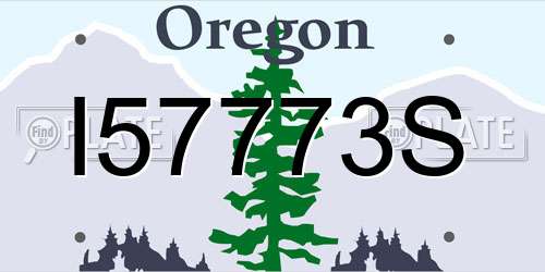 I57773S Oregon License Plate
