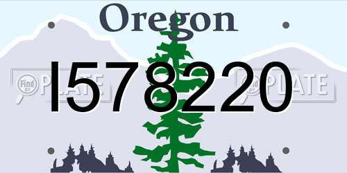 I578220 Oregon License Plate