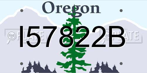 I57822B Oregon License Plate
