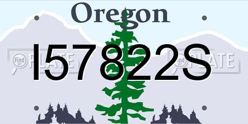 I57822S Oregon License Plate