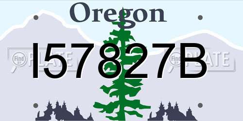 I57827B Oregon License Plate