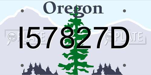 I57827D Oregon License Plate