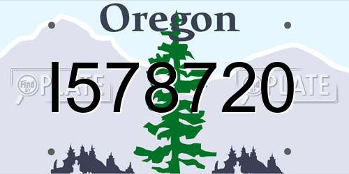 I578720 Oregon License Plate