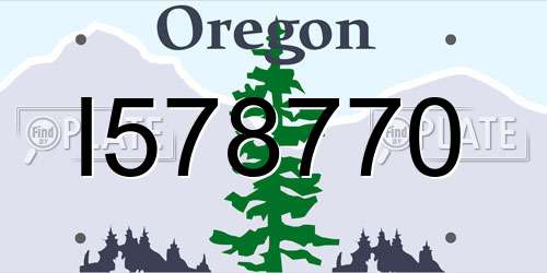 I578770 Oregon License Plate
