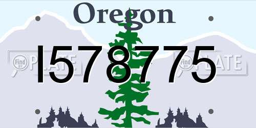 I578775 Oregon License Plate