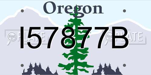 I57877B Oregon License Plate