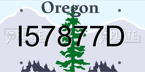 I57877D Oregon License Plate