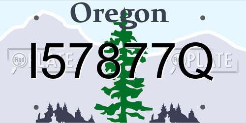 I57877Q Oregon License Plate