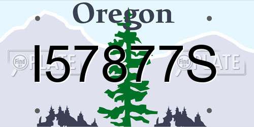 I57877S Oregon License Plate